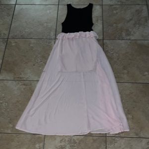 Black and pink dress, women’s size small from solemio Los Angeles.